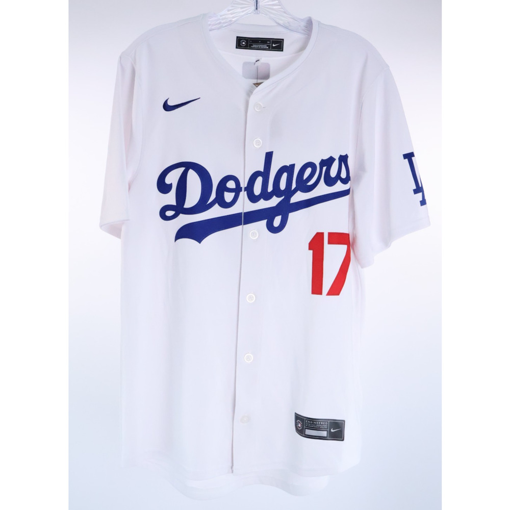 Shohei Ohtani #17 LA Dodgers Stitched Nike Home White Jersey Men's S NWT INV#11